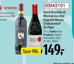 Føtex Nardi Brunello di Montalcino eller Auguste Bessac Chateauneuf tilbud