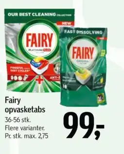 Føtex Fairy opvasketabs 36-56 stk. tilbud