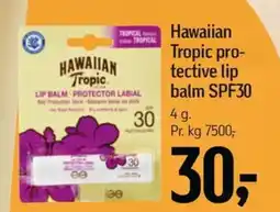 Føtex Hawaiian Tropic pro- tective lip balm SPF30 tilbud