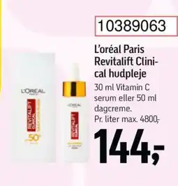 Føtex L'oréal Paris Revitalift Clini- cal hudpleje tilbud