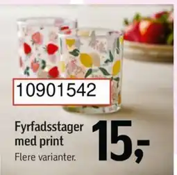 Føtex Fyrfadsstager med print Flere varianter. tilbud