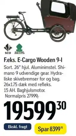 Føtex F.eks. E-Cargo Wooden 9-1 tilbud
