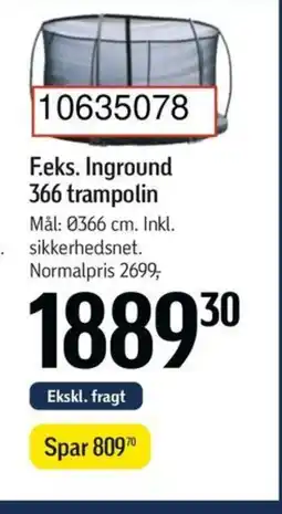 Føtex F.eks. Inground 366 trampolin tilbud
