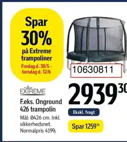 Føtex F.eks. Onground 426 trampolin tilbud