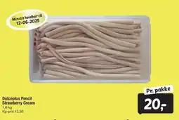 Fakta Tyskland Dulceplus Pencil Strawberry Cream tilbud