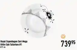 Imerco Royal Copenhagen Sort Mega Riflet Dyb Tallerken #1 tilbud