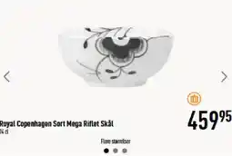 Imerco Royal Copenhagen Sort Mega Riflet Skål 24 cl tilbud