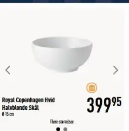Imerco Royal Copenhagen Hvid Halvblonde Skål tilbud