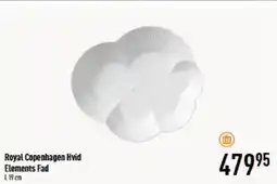 Imerco Royal Copenhagen Hvid Elements Fad tilbud