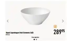 Imerco Royal Copenhagen Hvid Elements Skål tilbud