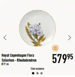 Imerco Royal Copenhagen Flora Tallerken - Rhododendron tilbud