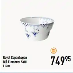Imerco Royal Copenhagen Blå Elements Skål tilbud