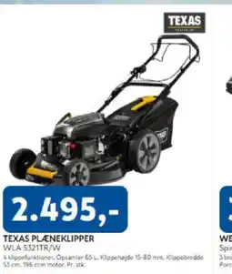Davidsen TEXAS PLÆNEKLIPPER WLA 5321TR/W tilbud