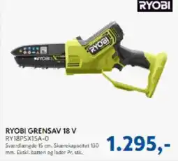 Davidsen RYOBI GRENSAV 18 V RY18PSX15A-0 tilbud