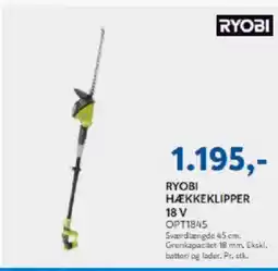 Davidsen RYOBI HÆKKEKLIPPER tilbud
