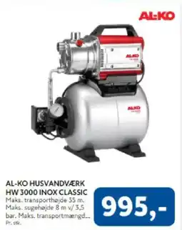 Davidsen AL-KO HUSVANDVÆRK HW 3000 INOX CLASSIC tilbud