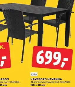 jem & fix HAVEBORD HAVANNA tilbud