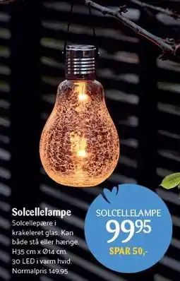 Kop & Kande Solcellelampe tilbud