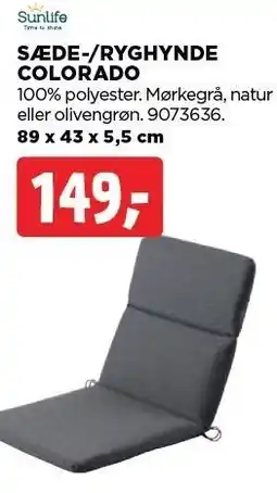 jem & fix SÆDE-/RYGHYNDE COLORADO tilbud