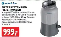 jem & fix SWIM & FUN FILTERSUSTEM MED FILTERKUGLER tilbud
