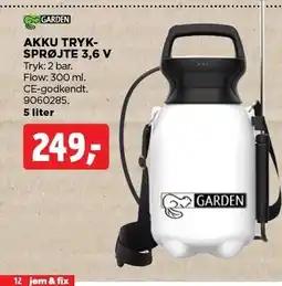 jem & fix AKKU TRYKSPRØJTE 3,6 V tilbud