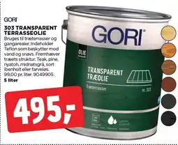 jem & fix GORI 303 TRANSPARENT TERRASSEOLIE tilbud