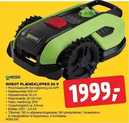 jem & fix GARDEN ROBOT PLÆNEKLIPPER 20 V tilbud
