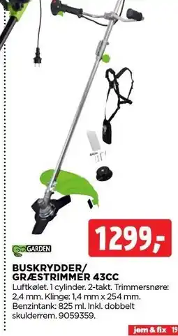 jem & fix BUSKRYDDER/GRÆSTRIMMER 43 CC tilbud