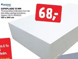 jem & fix GIPSPLADE 13 MM tilbud