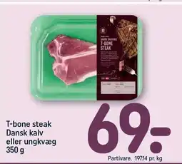 REMA 1000 T-bone steak Dansk kalv eller ungkvæg tilbud