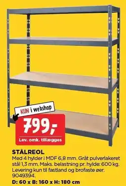 jem & fix STÅLREOL tilbud