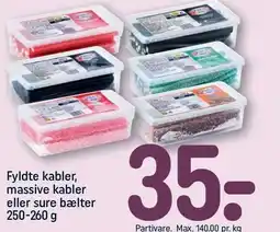 Fyldte kabler, massive kabler eller sure bælter
