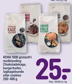 REMA 1000 REMA 1000 glutenfri melblanding Chokoladekage, burgerboller, lagkagebunde eller cookies tilbud