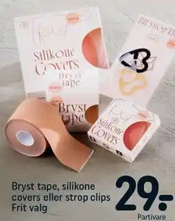 Bryst tape, silikone covers eller strop clips