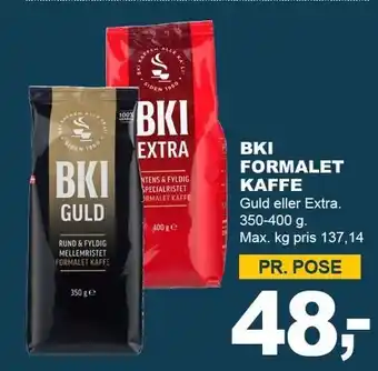 Let-Køb BKI FORMALET KAFFE tilbud