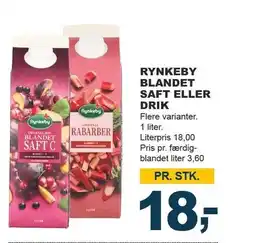 Let-Køb RYNKEBY BLANDET SAFT ELLER DRIK tilbud