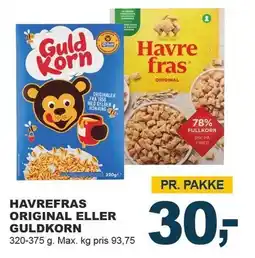 Let-Køb HAVREFRAS ORIGINAL ELLER GULDKORN tilbud