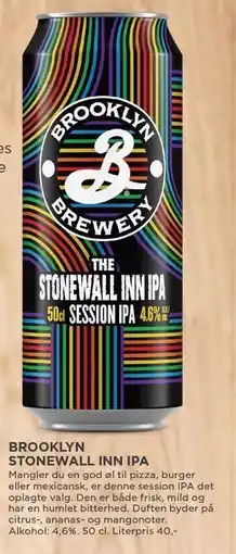 MENY BROOKLYN STONEWALL INN IPA tilbud