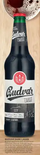 MENY BUDVAR DARK LAGER tilbud