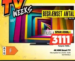 Power BEGRÆNSET ANTAL 4K HDR Smart TV Tilbud gælder fra d. 30/05-19/06 55UT91006LA tilbud