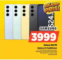 Power SAMSUNG Galaxy S24 FE Galaxy Al-funktioner tilbud