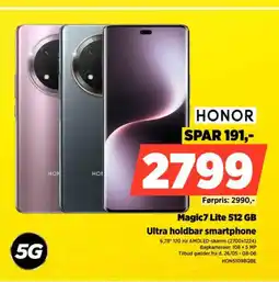 Power HONOR Magic7 Lite 512 GB Ultra holdbar smartphone tilbud