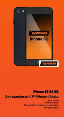 Power iPhone SE 64 GB Den stærkeste 4,7" iPhone til dato tilbud