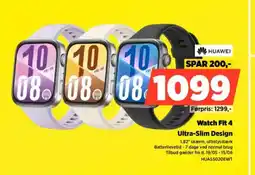 Power HUAWEI Watch Fit 4 Ultra-Slim Design tilbud