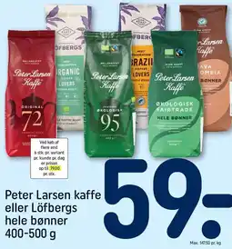 Peter Larsen kaffe eller Löfbergs hele bønner