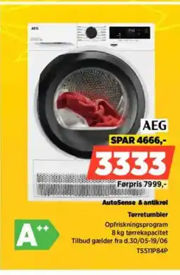 Power AEG AutoSense & antikrol Tørretumbler tilbud