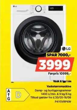 Power LG Vask & tor i én Vasketørremaskine tilbud