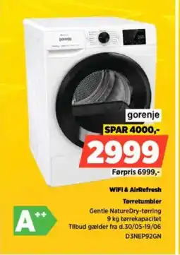 Power Gorenje wifi & airrefresh tørretumbler tilbud