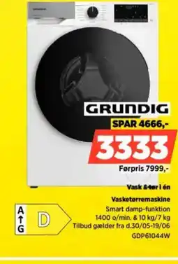 Power GRUNDIG Vask &tør i én Vasketørremaskine tilbud