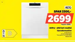 Power AEG AirDry - altid tørt resultat Opvaskemaskine tilbud